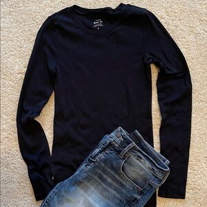 J. Crew Black Long Sleeve Tee